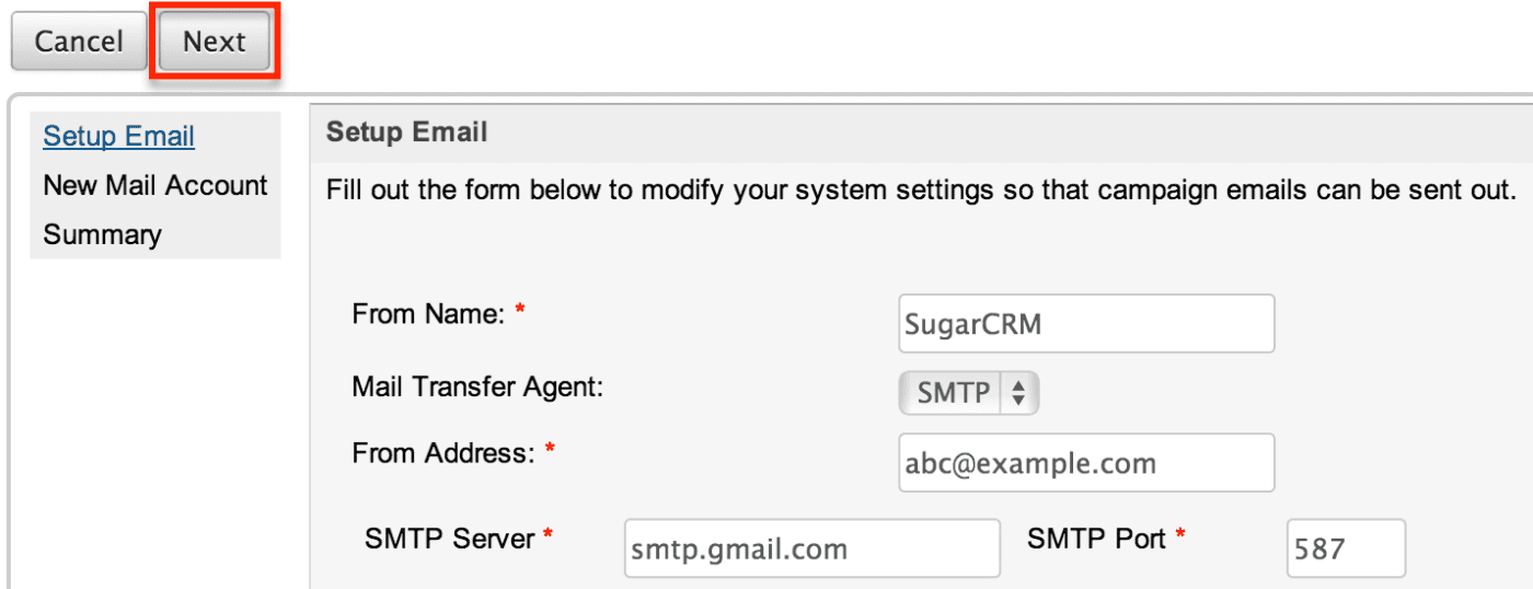 Configuracion-email-salida-sugarCRM-SMTP